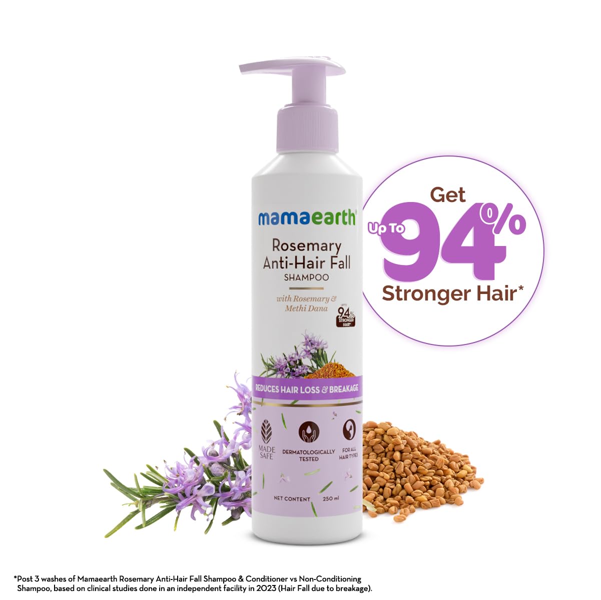 Mama Earth Rosemary Anti-Hairfall Shampoo 250ml