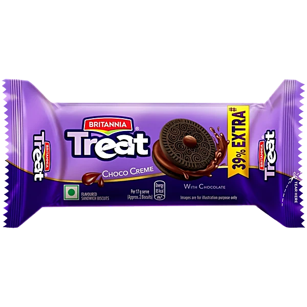 Britannia Treat Chocolate Cream Biscuits 10/-