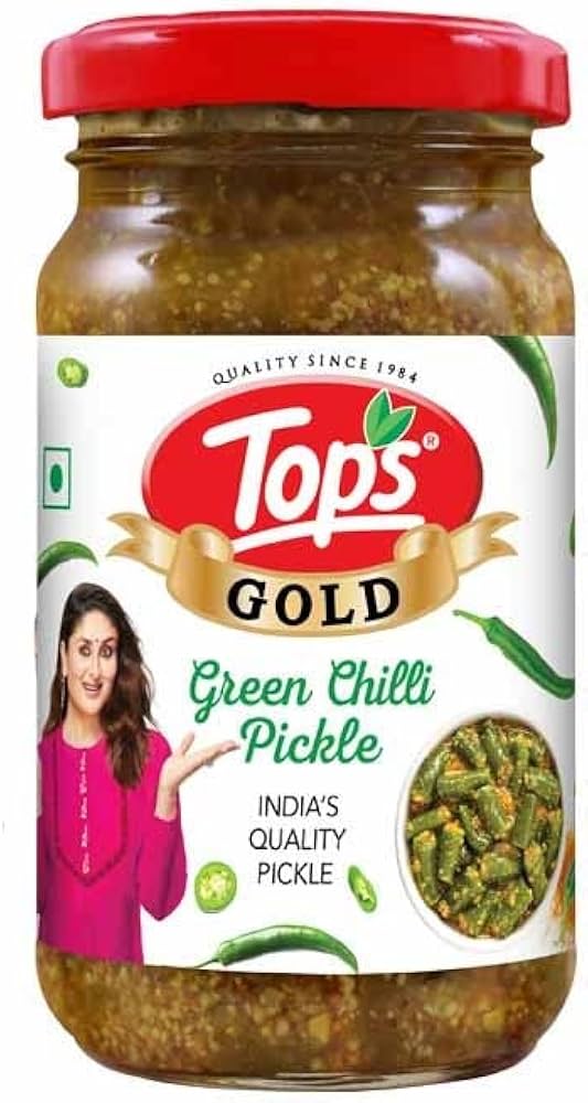 TOPS GREEN CHILI PICKLE - 900GM