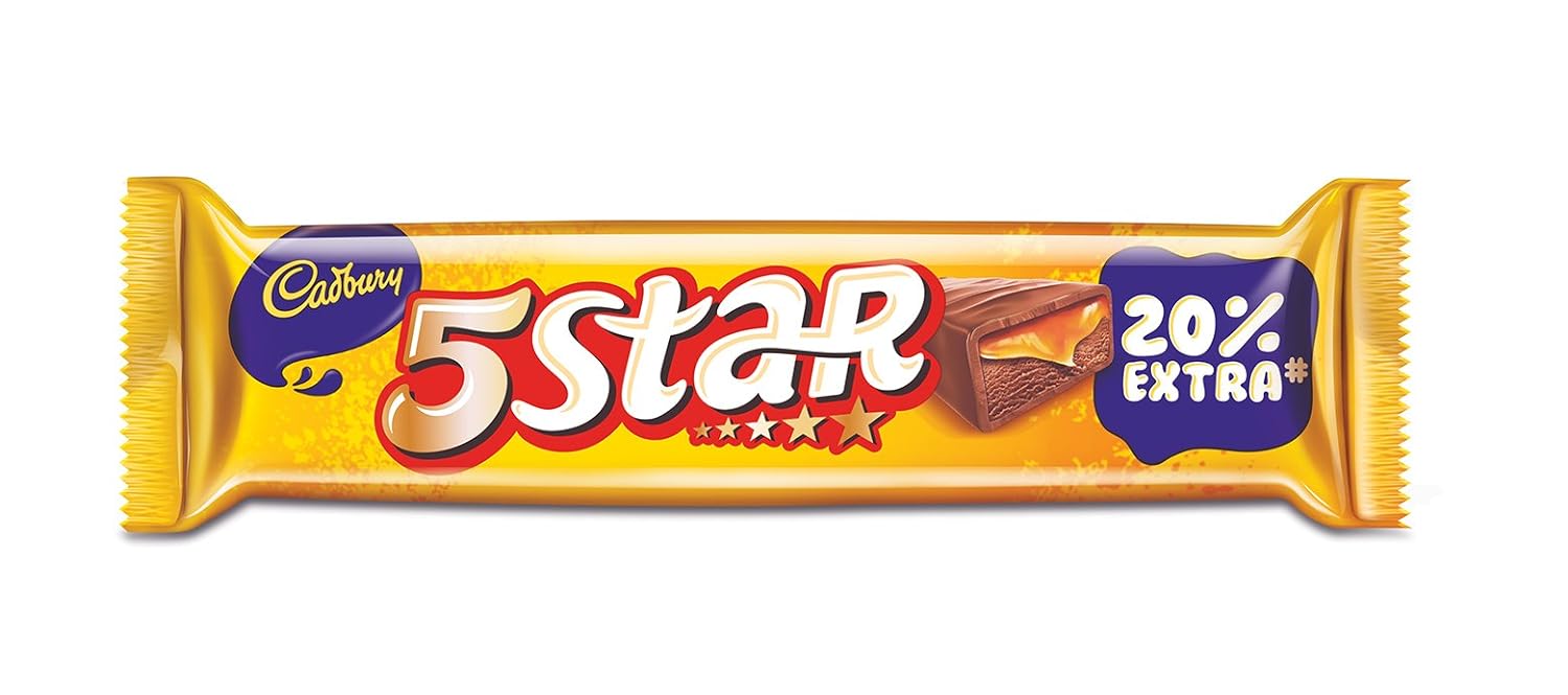 Cadbury 5 Star Chocolate Bar 20% Extra  24 g