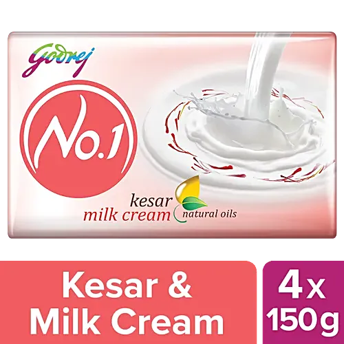 Godrej No 1 Bathing Soap  Kesar and Milk Cream