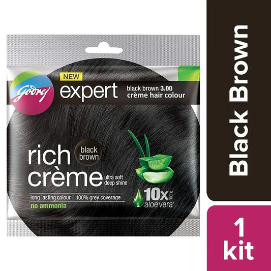Godrej Expert Rich Creme Hair Colour Black Brown