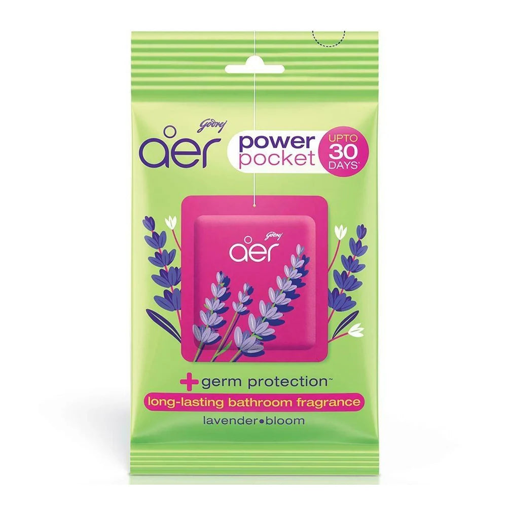 Godrej Aer Power Pocket Bathroom Fragrance  Lavender Bloom  10 g