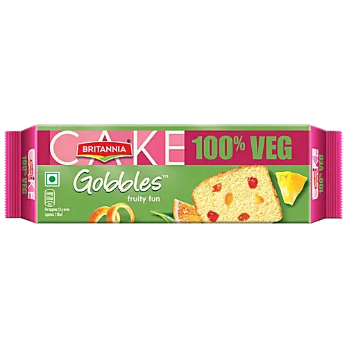 Britannia Gobbles Fruity Fun Cake 60g