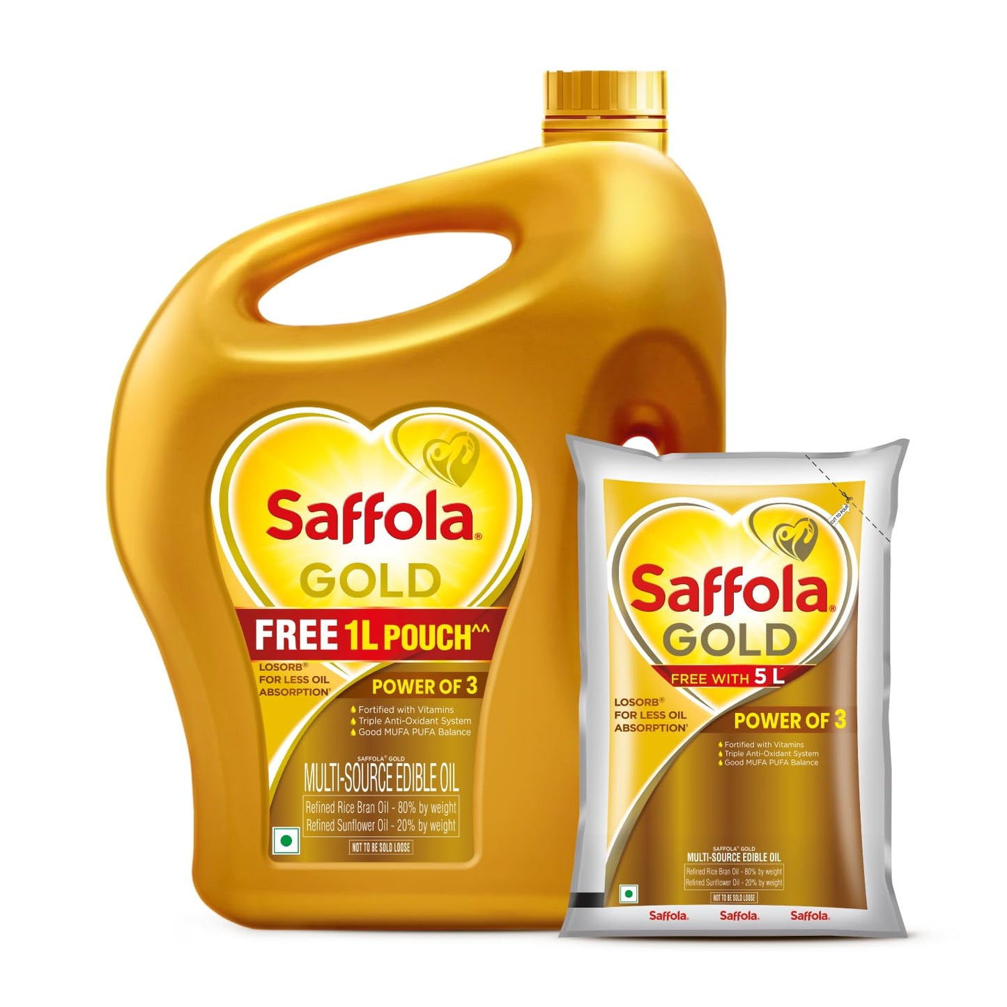 Saffola Gold Refined Cooking Oil  5Ltr + 1Ltr Free