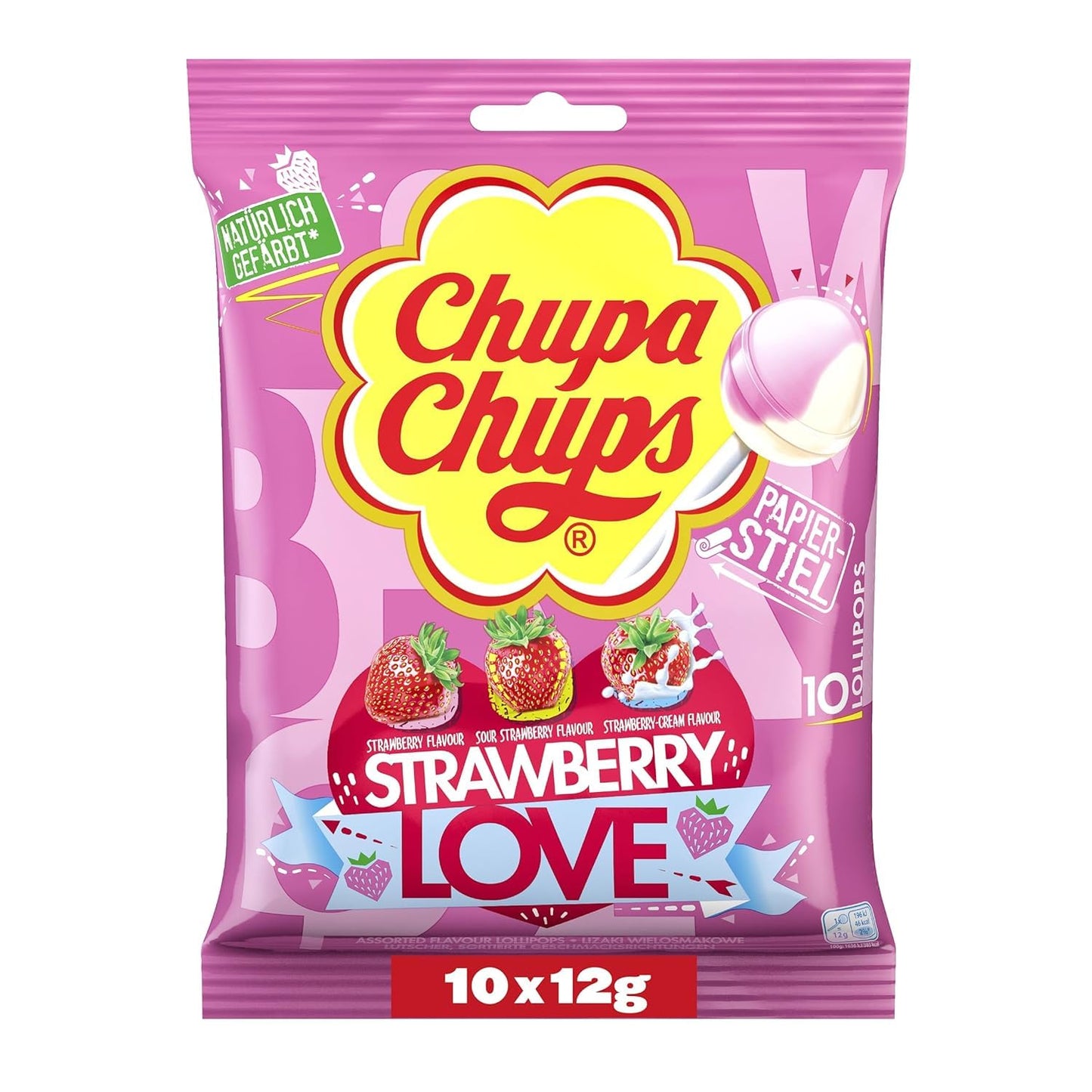 Chupa Chups Bubble Gum Strawberry Flavour
