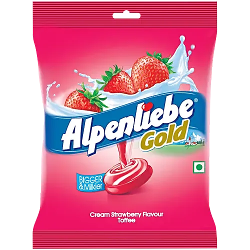 Alpenliebe Cream Strawberry Candy Smooth  Creamy 38g