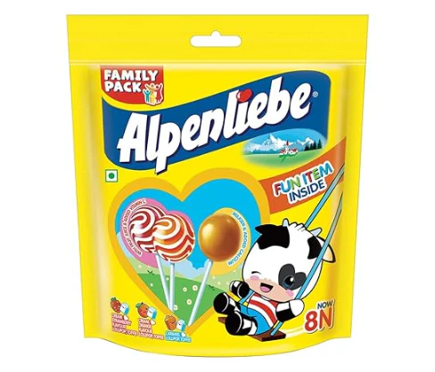 Alpenliebe Popfills Creamy Center Caramel Lollipop 12g