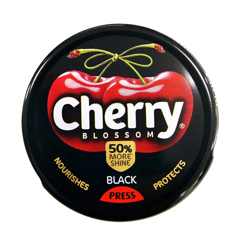 Cherry Blossom Wax Shoe Polish Black