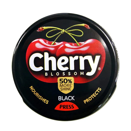 Cherry Blossom Wax Shoe Polish Black