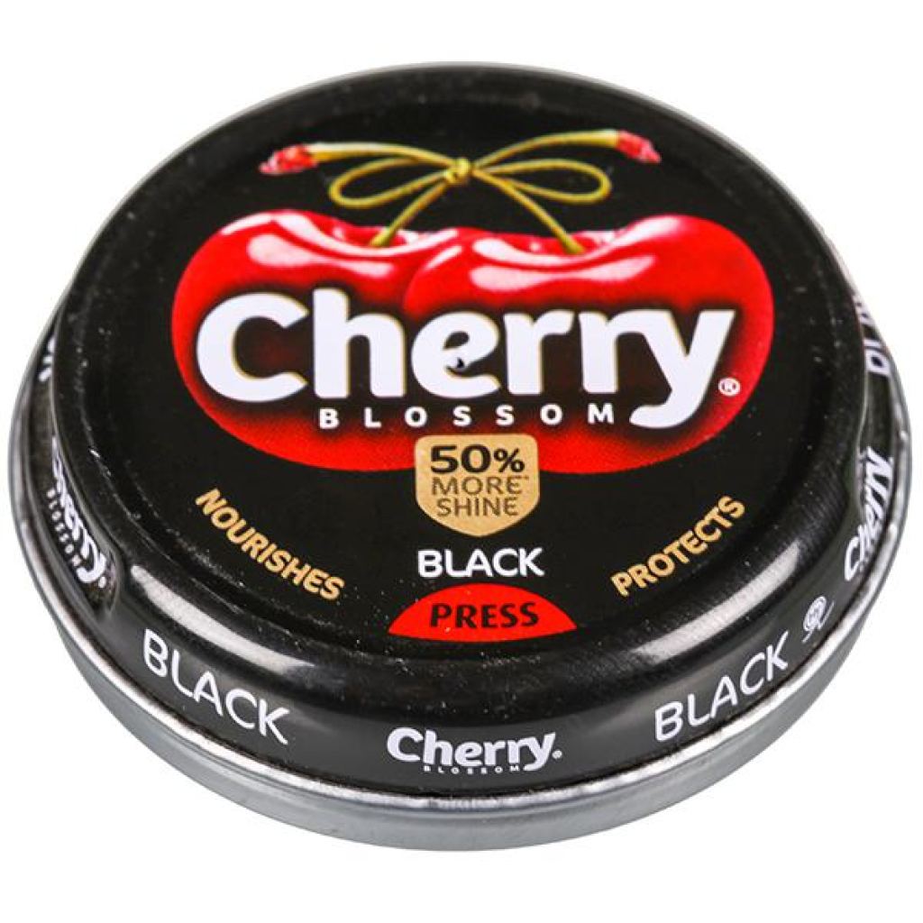 Cherry Blossom Wax Shoe Polish Black