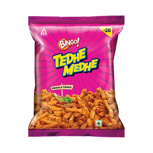 Bingo! Tedhe Medhe Namkeen Masala Tadka 90g