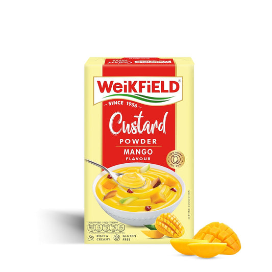 Weikfield Custard Powder  Mango Flavor Makes Smooth  Creamy Custard  100 g