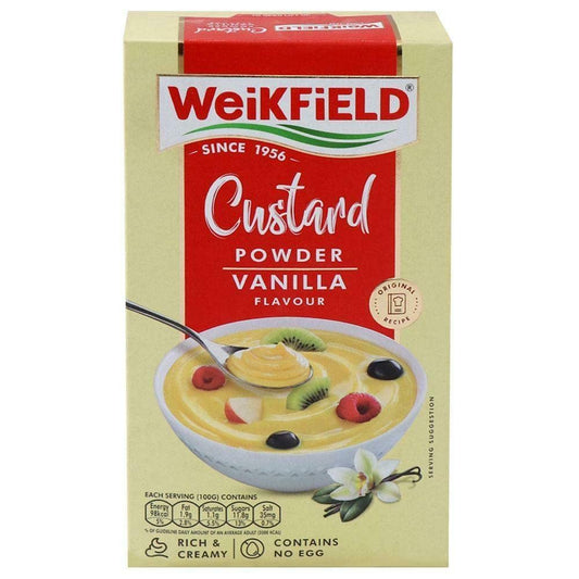 Weikfield Custard Powder  Vanilla Flavor Makes Smooth  Creamy Custard  500 g