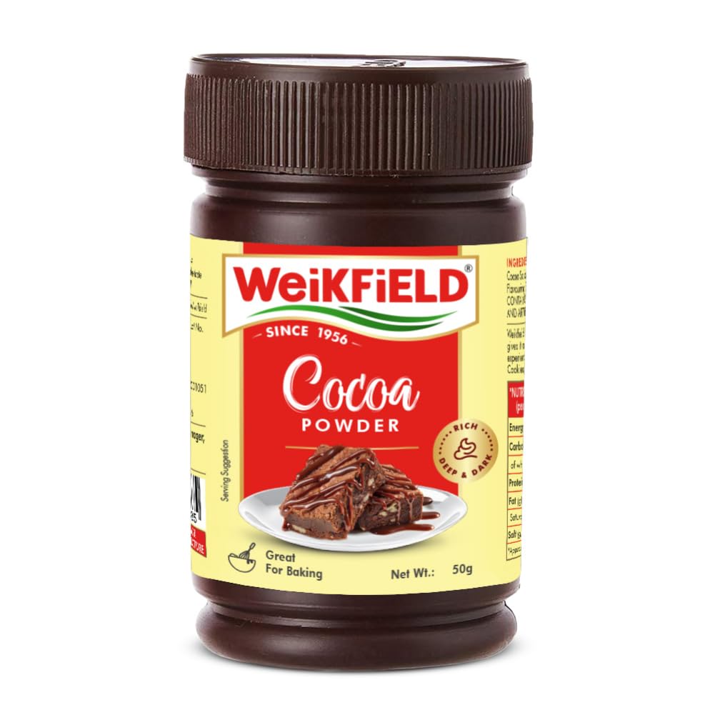 Weikfield Cocoa Powder  Low Fat Pure Cocoa Powder  50 g
