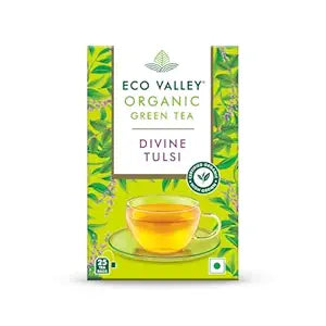 Eco Valley Organic Green Tea Divine Tulsi - 25 Bags