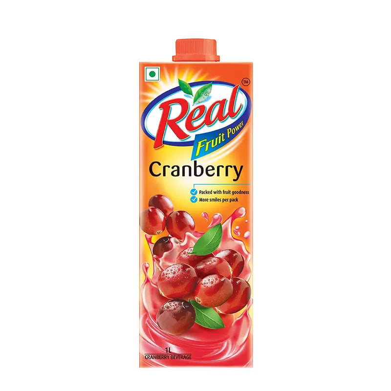 Real Fruit Power Cranberry Juice  1 Ltr