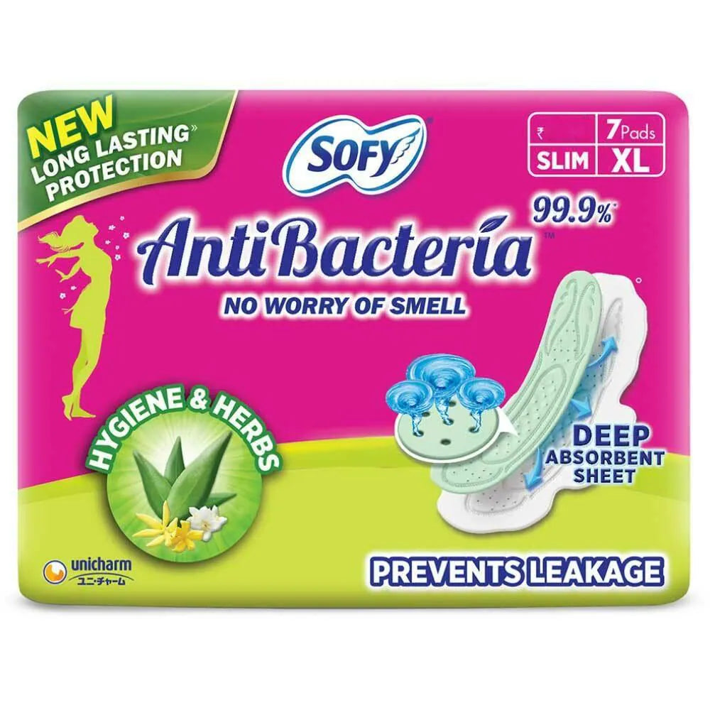 Sofy Anti Bacteria 999% No Worry Of Smell Slim XL  290Mm 7 Pads