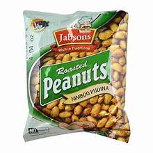 JASBSONS ROASTED PEANUTS NIMBOO PUDINA 140GM
