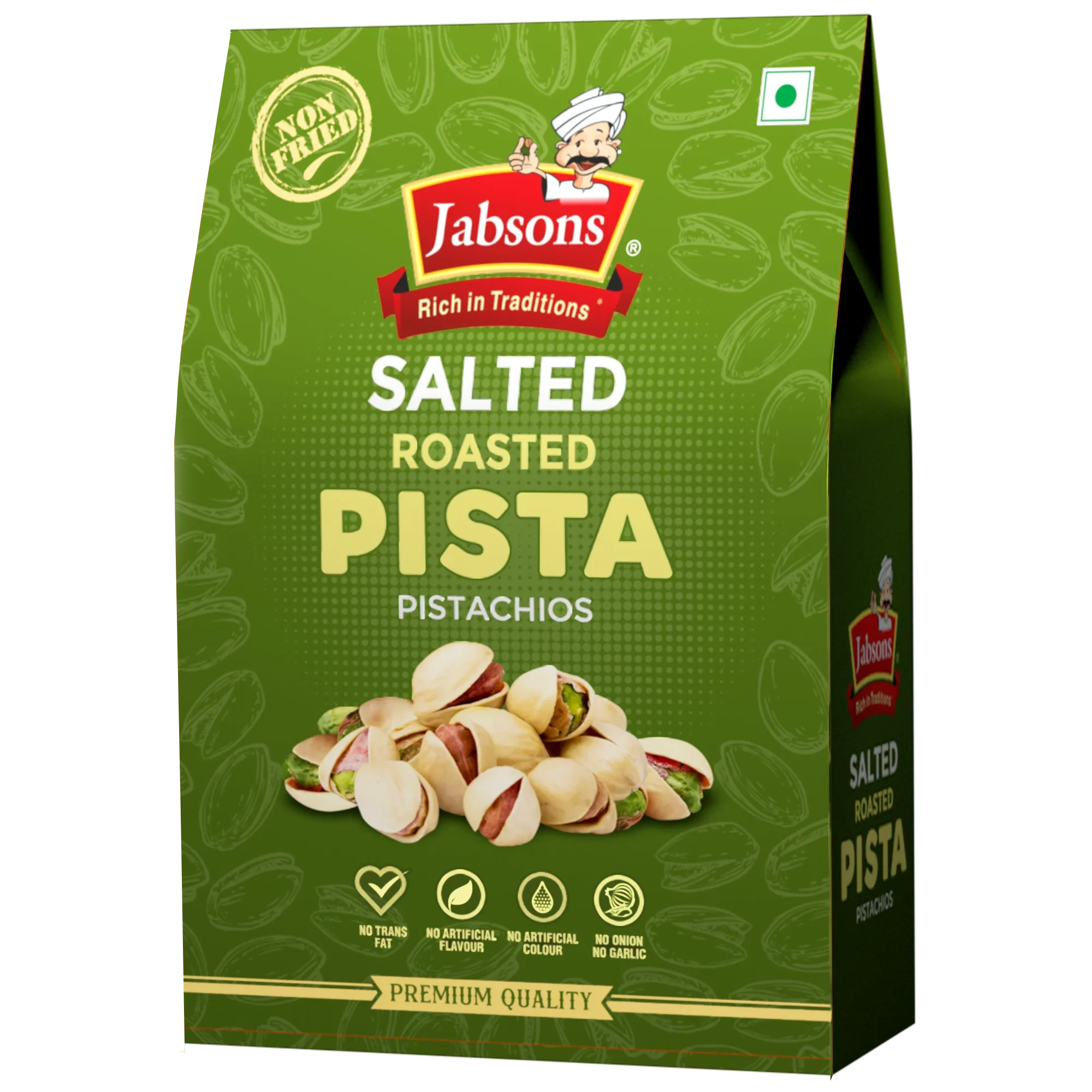 JABSONS SALTED ROASTED PISTACHIOS 200GM