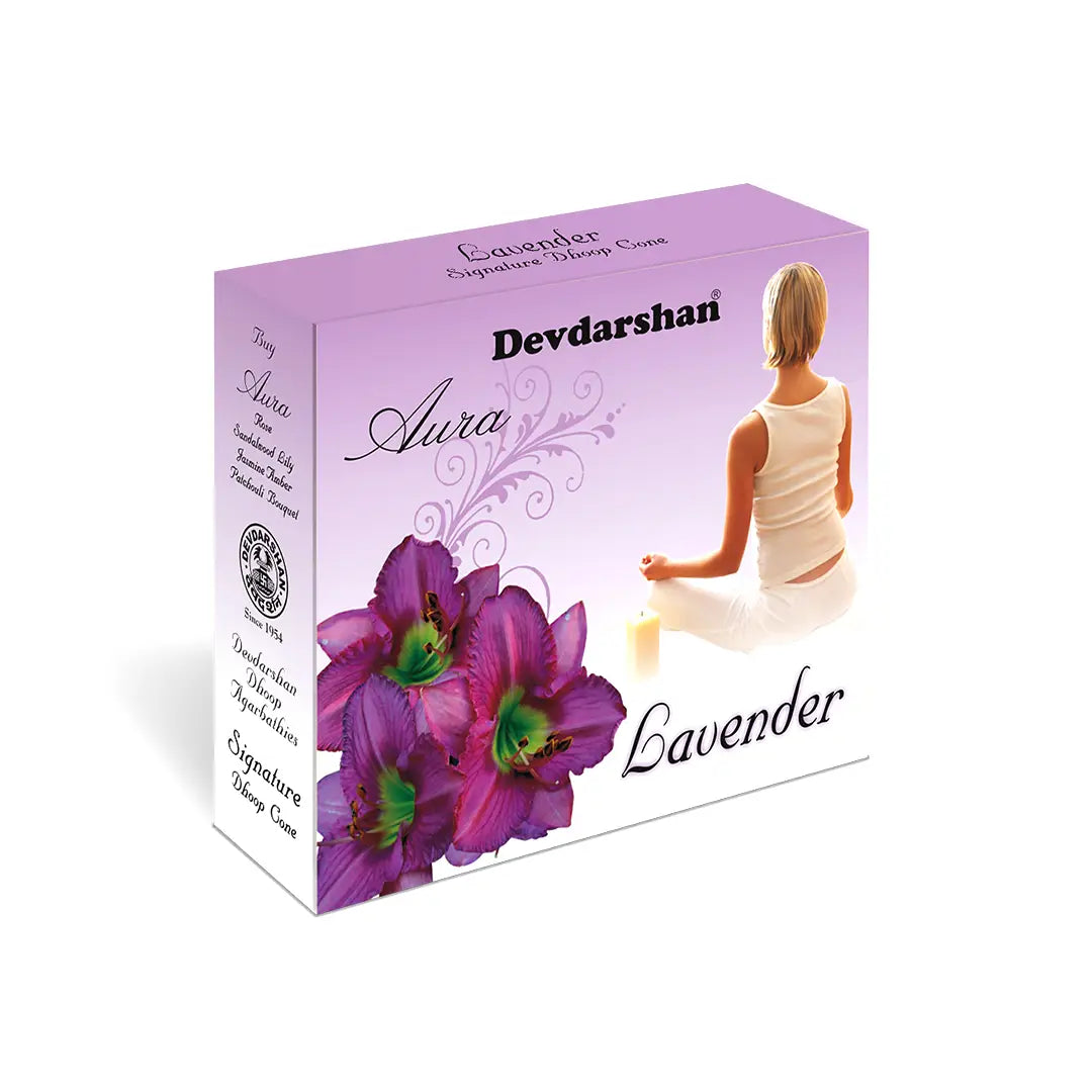 Devdarshan Aura Dhoop Cones Lavender