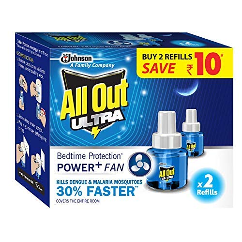 All Out Ultra Liquid Vaporiser Mosquito Refills 45 ml Pack of 2