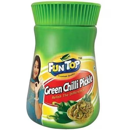 FUNTOP GREEN CHILLI PICKLE 1KG