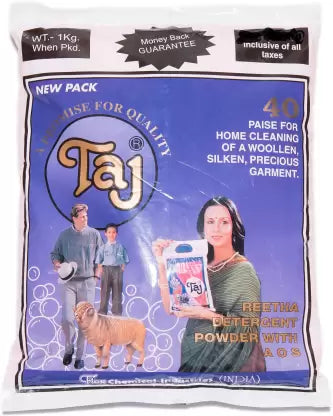 Taj Reetha Detergent Powder - 1 Kg