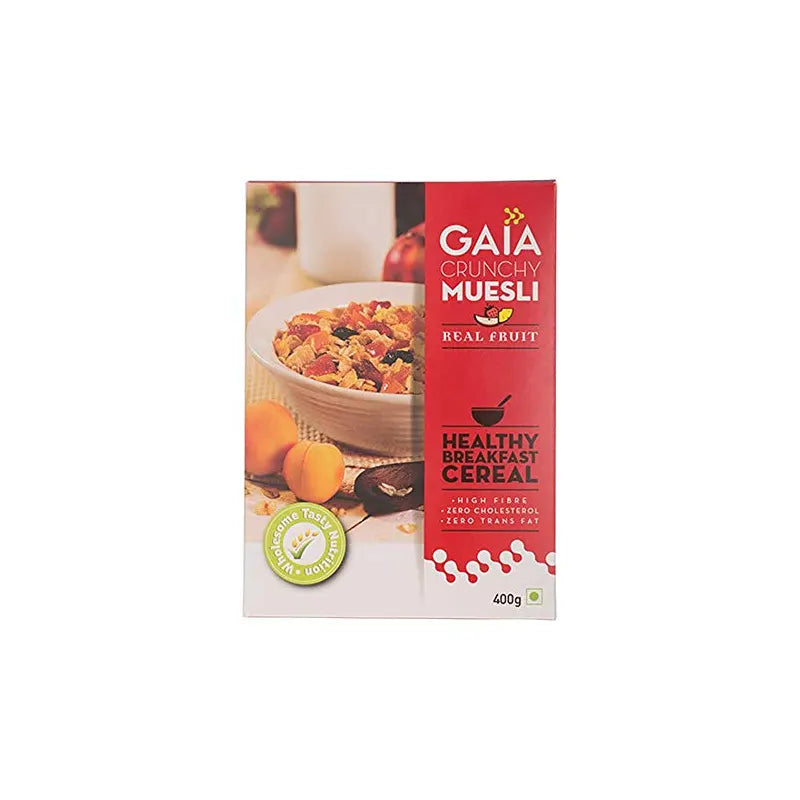 Gaia Crunchy Museli Real Fruit 400gm