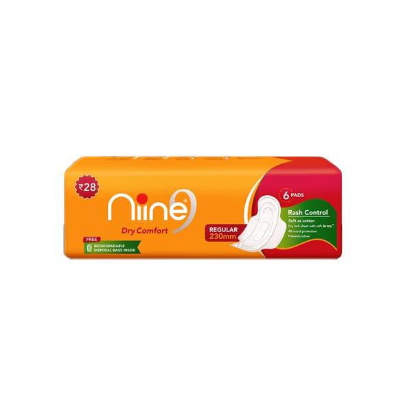 Nine Dry Comfort Regular 230mm 6Pads