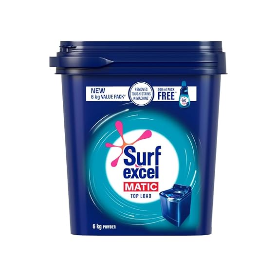SURF EXCEL TOP LOAD 6KG+500ML FREE
