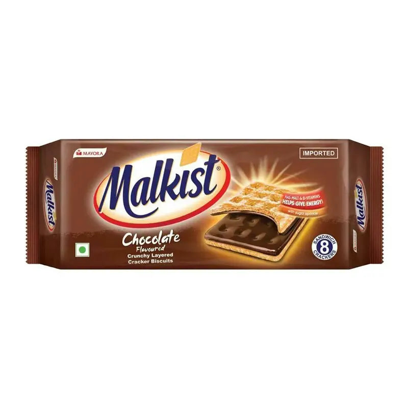 Malkist Chocolate Flavoured Crunchy Layered Cracker Biscuits  144 g