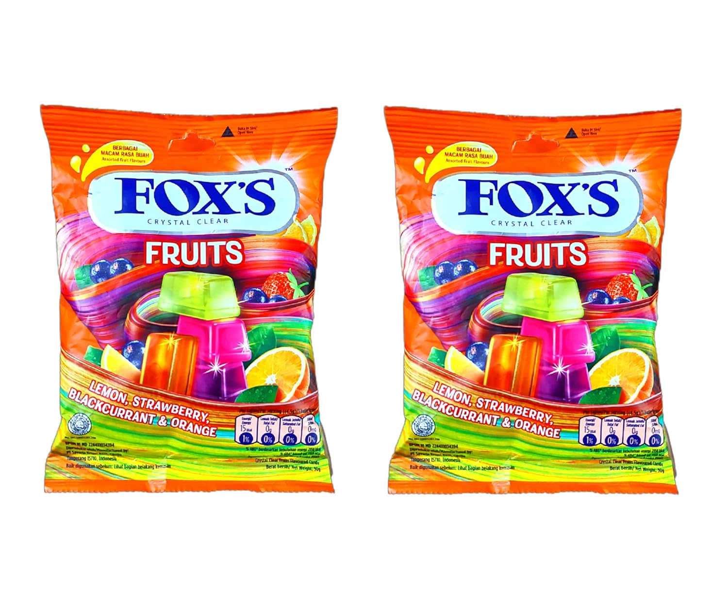 FOXs Crystal Clear Fruits Candy  90 g