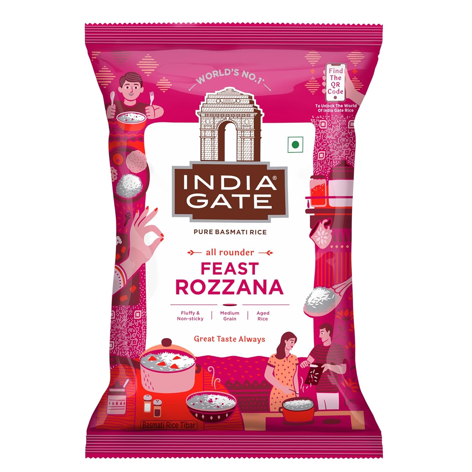 India Gate Basmati Rice - Rozana - 1 Kg