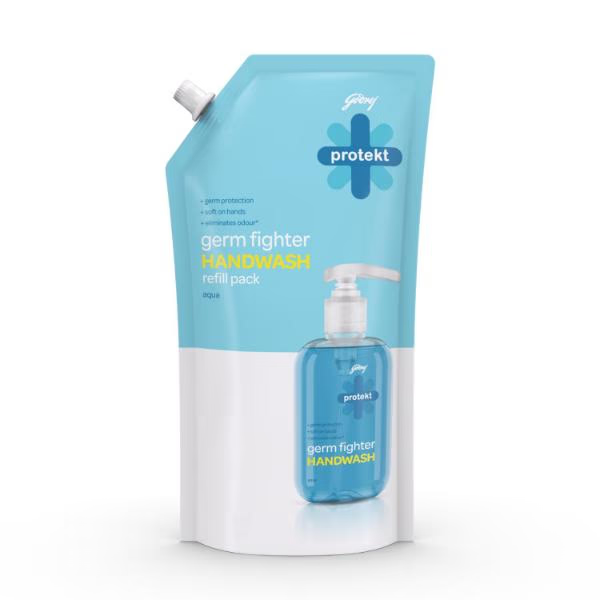 Godrej Protekt Germ Fighter Handwash Refill Pack - Aqua